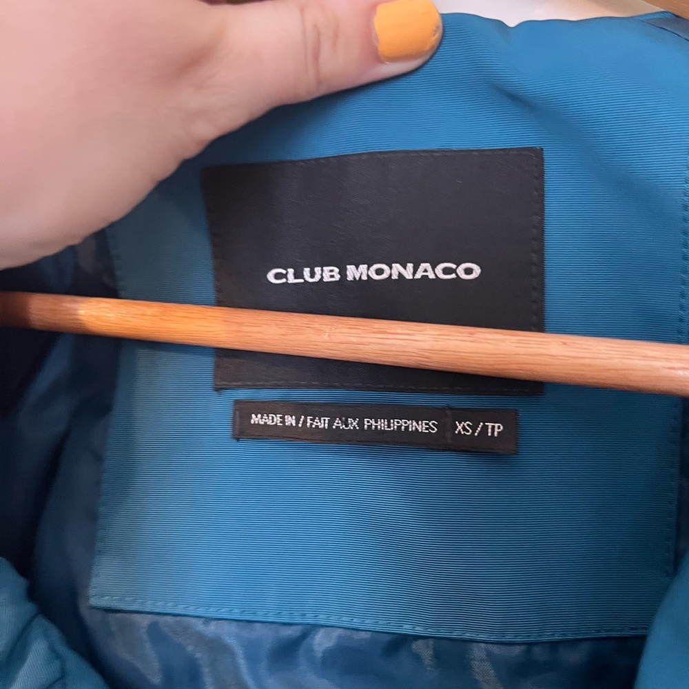 NWOT Club Monaco Teal Women's Jacket Puff Sleeves Size: XS - Picture 3 of 8